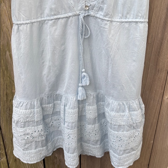 Joie Cottagecore Feminine Light Blue Dress Lace Sundress Women’s Sz Medium - Picture 3 of 8
